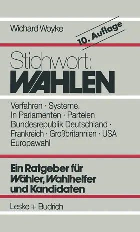 Stichwort: Wahlen | Buch | 978-3-322-97408-2 | www.sack.de