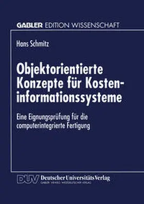 Objektorientierte Konzepte für Kosteninformationssysteme | E-Book | www.sack.de