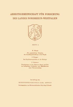 Weizel |  Weizel, W: Die gegenwärtige Situation der Grundlagenforschun | Buch |  Sack Fachmedien