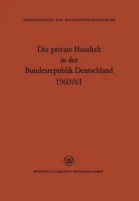 Kamp |  Der private Haushalt in der Bundesrepublik Deutschland 1960/61 | Buch |  Sack Fachmedien