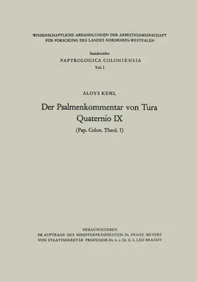 Kehl |  Der Psalmenkommentar von Tura | Buch |  Sack Fachmedien