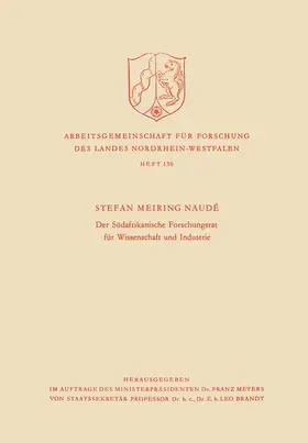 Naudé |  Naudé, S: Südafrikanische Forschungsrat für Wissenschaft und | Buch |  Sack Fachmedien