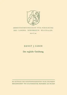 Cohn |  Der englische Gerichtstag | Buch |  Sack Fachmedien