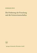 Hess |  Hess, G: Förderung der Forschung und die Geisteswissenschaft | Buch |  Sack Fachmedien