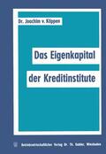 Köppen |  Köppen, J: Eigenkapital der Kreditinstitute | Buch |  Sack Fachmedien