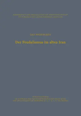 Widengren |  Widengren, G: Feudalismus im alten Iran | Buch |  Sack Fachmedien