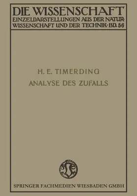 Timerding |  Die Analyse des Zufalls | Buch |  Sack Fachmedien