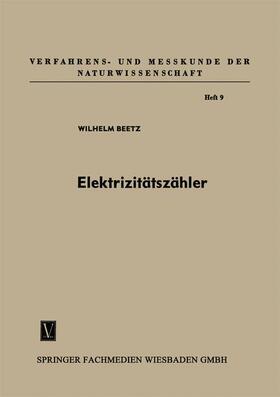 Beetz |  Beetz, W: Elektrizitätszähler | Buch |  Sack Fachmedien