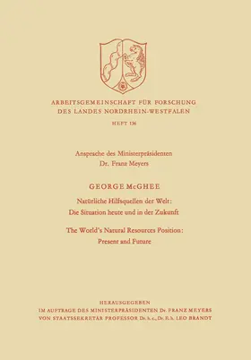 McGhee |  Natürliche Hilfsquellen der Welt: Die Situation heute und in der Zukunft / The World's Natural Resources Position: Present and Future | Buch |  Sack Fachmedien