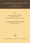 Meyer zur Capellen |  Meyer Zur Capellen, W: Untersuchungen über elastische Schwin | Buch |  Sack Fachmedien