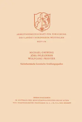 Grewing |  Grewing, M: Nichtthermische kosmische Strahlungsquellen | Buch |  Sack Fachmedien