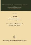 Lauter |  Lauter, J: Untersuchungen zur Sprache von Kants ¿Kritik der | Buch |  Sack Fachmedien