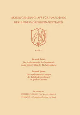 Behnke | Der Strukturwandel der Mathematik in der ersten Hälfte des 20. Jahrhunderts. Eine mathematische Analyse der Luftdruckverteilungen in großen Gebieten | E-Book | www.sack.de