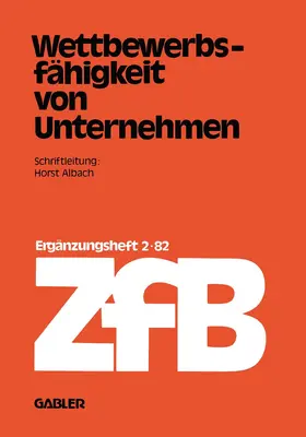 Albach |  Wettbewerbsfähigkeit von Unternehmen | Buch |  Sack Fachmedien