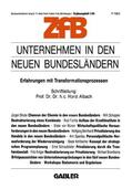 Horst Albach |  Horst Albach, H: Unternehmen in den neuen Bundesländern | Buch |  Sack Fachmedien