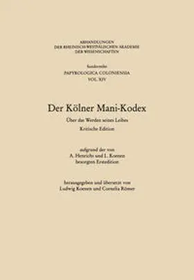 Koenen |  Der Kölner Mani-Kodex | eBook | Sack Fachmedien