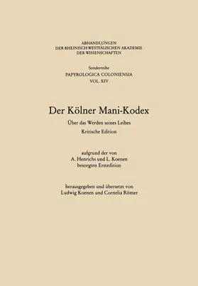Koenen |  Der Kölner Mani-Kodex | Buch |  Sack Fachmedien