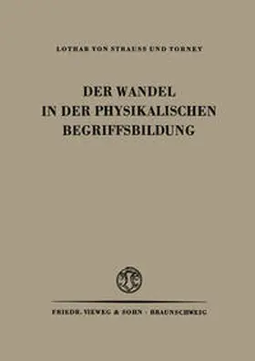 Strauss / Torney | Der Wandel in der Physikalischen Begriffsbildung | E-Book | www.sack.de