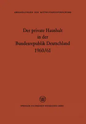 Kamp | Der private Haushalt in der Bundesrepublik Deutschland 1960/61 | E-Book | www.sack.de