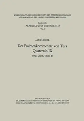 Kehl | Der Psalmenkommentar von Tura | E-Book | www.sack.de