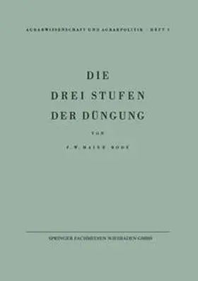 Maier-Bode |  Die drei Stufen der Düngung | eBook | Sack Fachmedien