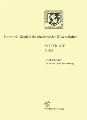 Isensee |  Das Volk als Grund der Verfassung | Buch |  Sack Fachmedien