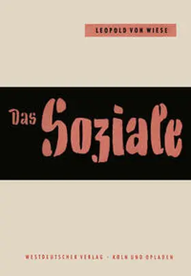 Wiese | Das Soziale im Leben und im Denken | E-Book | www.sack.de
