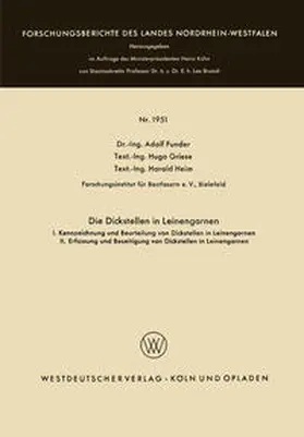 Funder |  Die Dickstellen in Leinengarnen | eBook | Sack Fachmedien