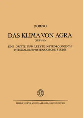 Dorno | Das Klima von Agra (Tessin) | E-Book | www.sack.de