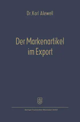 Alewell | Der Markenartikel im Export | E-Book | sack.de