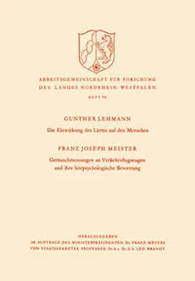 Lehmann |  Die Einwirkung des Lärms auf den Menschen | eBook | Sack Fachmedien