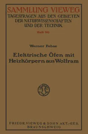 Fehse | Elektrische Öfen mit Heizkörpern aus Wolfram | E-Book | www.sack.de