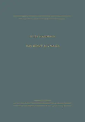 Hartmann |  Das Wort als Name | eBook | Sack Fachmedien