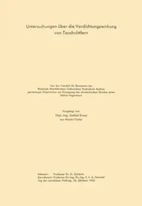 Garbotz |  Untersuchungen über die Verdichtungswirkung von Tauchrüttlern | eBook | Sack Fachmedien