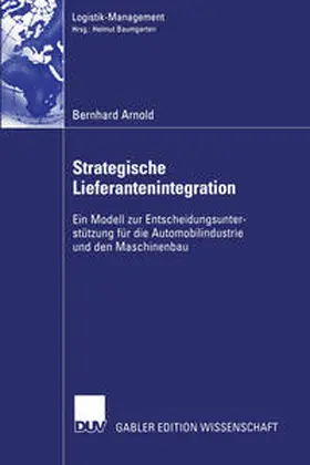 Arnold | Strategische Lieferantenintegration | E-Book | www.sack.de