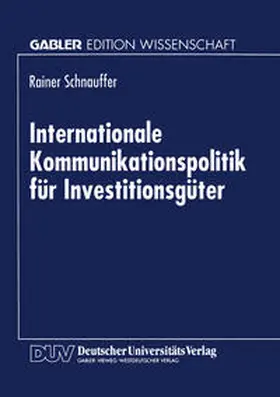 Internationale Kommunikationspolitik für Investitionsgüter | E-Book | www.sack.de