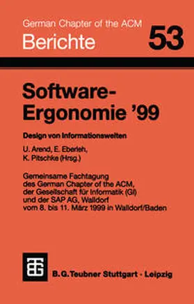 Arend / Eberleh / Pitschke |  Software-Ergonomie ’99 | eBook | Sack Fachmedien