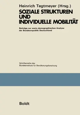 Tegtmeyer |  Soziale Strukturen und individuelle Mobilität | Buch |  Sack Fachmedien