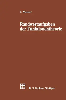  Randwertaufgaben der Funktionentheorie | Buch |  Sack Fachmedien