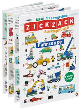 Makii |  Mein riesengroßes ZICKZACK Ausklappbuch - Fahrzeuge | Buch |  Sack Fachmedien