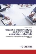 Mrvanova |  Research on learning styles and preferences of postgraduate students | Buch |  Sack Fachmedien
