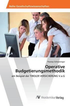 Schwaninger | Operative Budgetierungsmethodik | Buch | 978-3-330-50121-8 | sack.de
