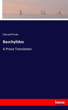 Poste |  Bacchylides | Buch |  Sack Fachmedien
