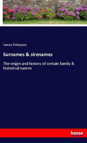 Finlayson |  Surnames & sirenames | Buch |  Sack Fachmedien