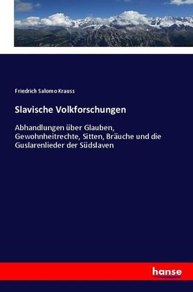 Krauss |  Slavische Volkforschungen | Buch |  Sack Fachmedien