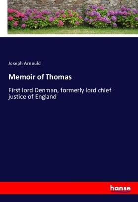 Arnould | Memoir of Thomas | Buch | 978-3-337-42308-7 | sack.de