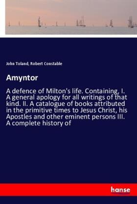 Toland / Constable |  Amyntor | Buch |  Sack Fachmedien