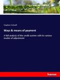 Colwell |  Ways & means of payment | Buch |  Sack Fachmedien