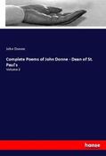 Donne |  Complete Poems of John Donne - Dean of St. Paul's | Buch |  Sack Fachmedien