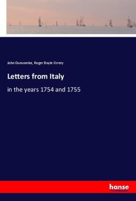 Duncombe / Orrery |  Letters from Italy | Buch |  Sack Fachmedien